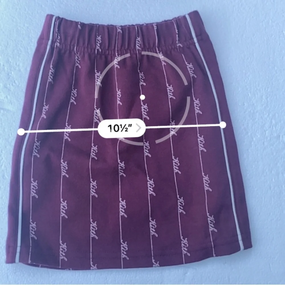 Kith Girls Burgundy Skirt with White Stripe